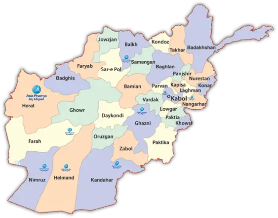  Asia Pharma Is Distributing Its Products And Services Afghanistan Map Png White Asia Map Icon