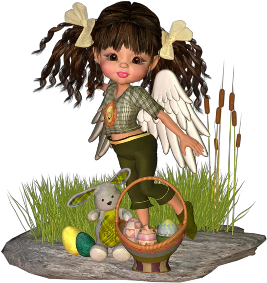  Easter Holiday Gift Figurine Grass For 784x800 Fairy Png Grass Transparent