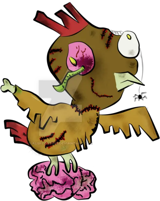  Zombie Chicken Brown By Albrecht Cartoon Zombie Chicken Zombie Chicken Png Zombie Transparent Background