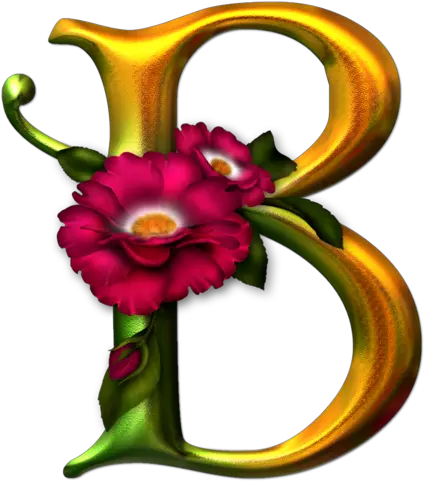  Letter B Png Background Photo Imagens Letra B Com Flor Png Letter B Png