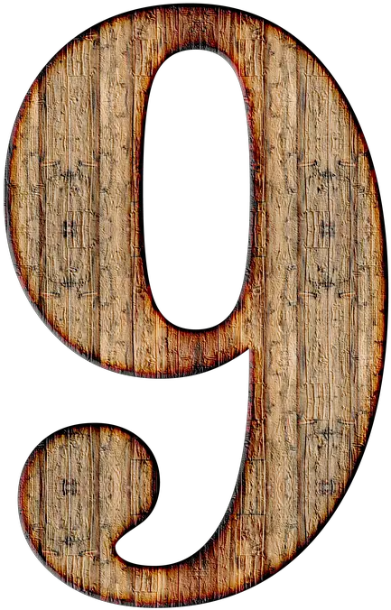  Number 9 Nine Wooden Numbers Png Number 9 Png