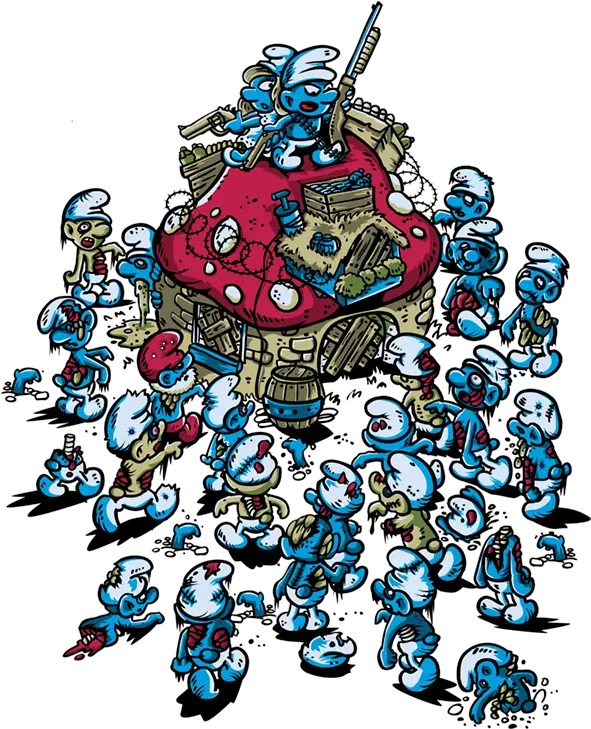  Teevillain Clip Art Png Zombie Horde Png