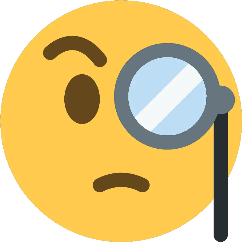  Face With Monocle Emoji Clipart Monocle Emoji Png Monocle Png