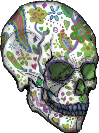  Pin Day Of The Dead Sugar Skull Gif Png Skeleton Gif Transparent