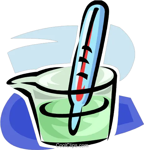  Thermometer In A Dish Of Liquid Royalty Free Vector Clip Art Thermometer In Beaker Clipart Png Thermometer Transparent Background