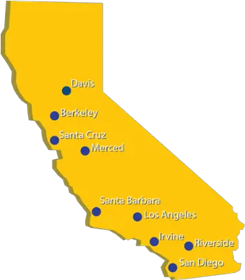  University Of California Summer Sessions Uc Schools In California Png California Map Png