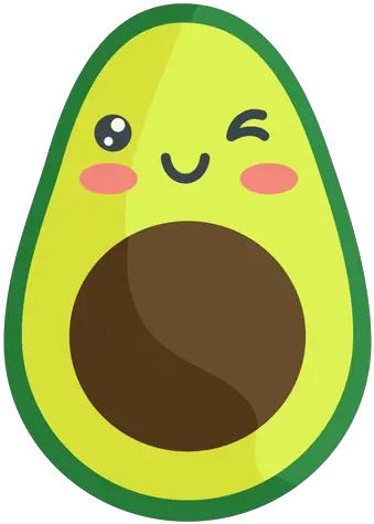  Kawaii Winking Avocado Transparent Png U0026 Svg Vector File Kawaii Avocado Png Avocado Transparent Background