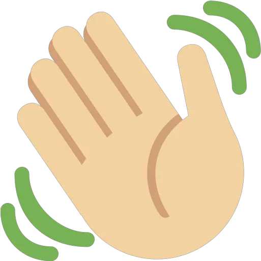  Waving Hand Medium Light Skin Tone Emoji Waved Hand Png Wave Emoji Png