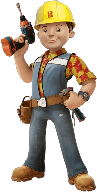  Bob The Builder Holding Tool Png Image Bob The Builder With Drill Bob The Builder Png