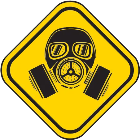  Printed Vinyl Gas Mask Sign Logo Of Chemical Hazard Png Gas Mask Logo