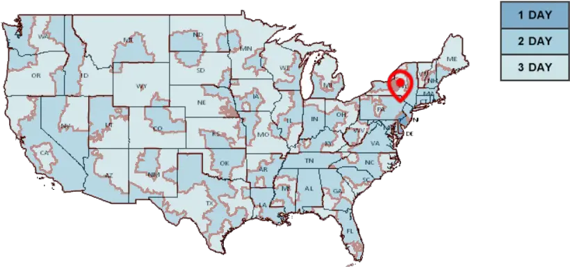  Download Usps Priority Map 2 Day Shipping Usps Map Nashville Png Usps Icon Png