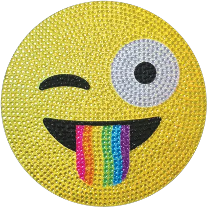  Picture Of Crazy Face Emoji Rhinestone Decals Emoji Face Smiley Png Smiling Emoji Png