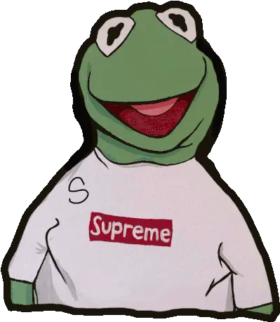  Supreme Kermit Sticker Supreme Kermit Seekism Discover Kermit The Frog Supreme Gif Png Kermit Icon