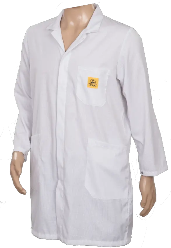  Download Hd Esd Lab Coat White Long Sleeve Png Lab Coat Png