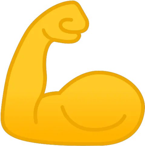  Flexed Biceps Emoji Png Muscle