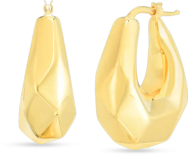  Oro Faceted Tear Drop Earrings 18k Yellow Gold Vertical Png Tear Drop Transparent