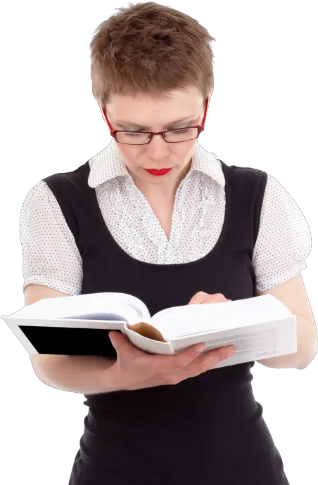  Young Woman Reading Book Transparent Reading A Book Png Reading Png