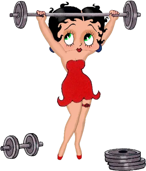  Weightlifting Png Weights048 Betty Boop Weight Lifting Betty Boop Working Out Weights Transparent