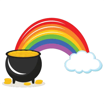  St Rainbow Into Pot Of Gold Png Pot Of Gold Png