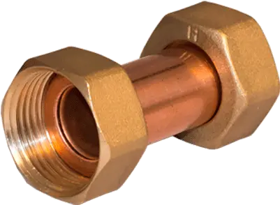  Double Straight Nut F F Copper Tap Connector With Flat Joint Plumbing Fitting Png Joint Png