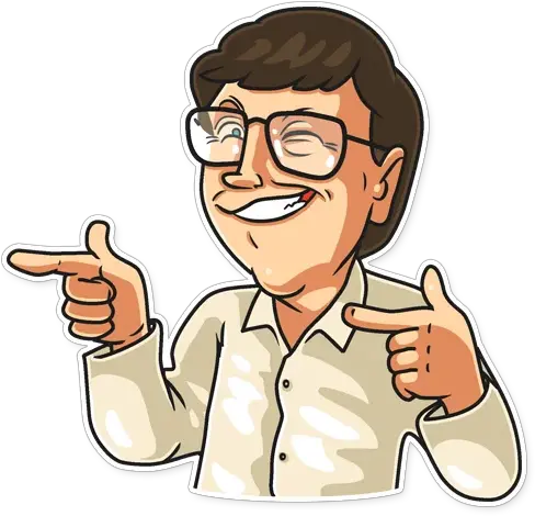  Telegram Sticker Png Bill Gates Transparent