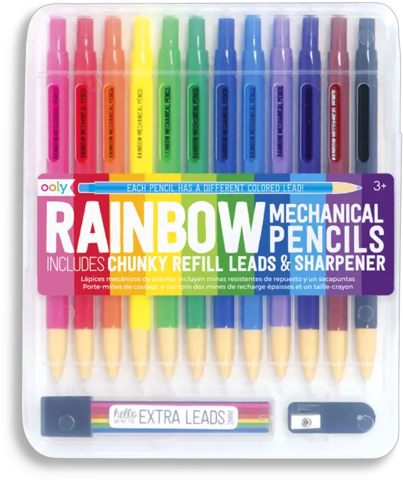  Rainbow Mechanical Colored Pencils Vmfa Shop Png