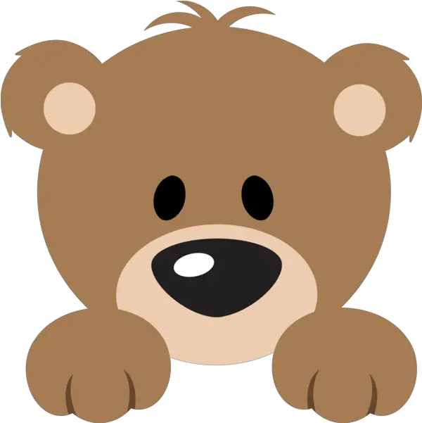  Cute Bear Peeker Cute Bear Clipart Png Bear Head Png