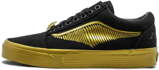  Vans Harry Potter Golden Snitch Shoes Men 7 Women 85 Black Gold Old Skool Skate Shoe Png Golden Snitch Png