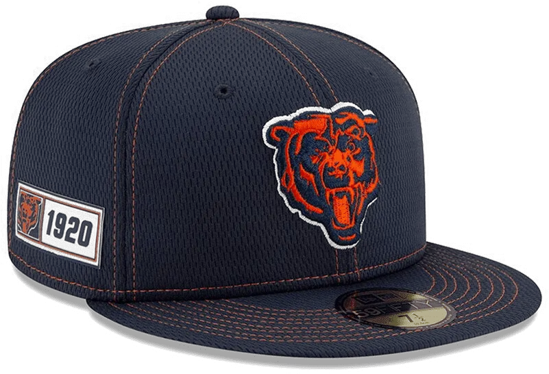  New Era Navy 9fifty Chicago Bears 2019 Nfl Sideline Road Chicago Bears Cap Transparent Png Chicago Bears Logo Png