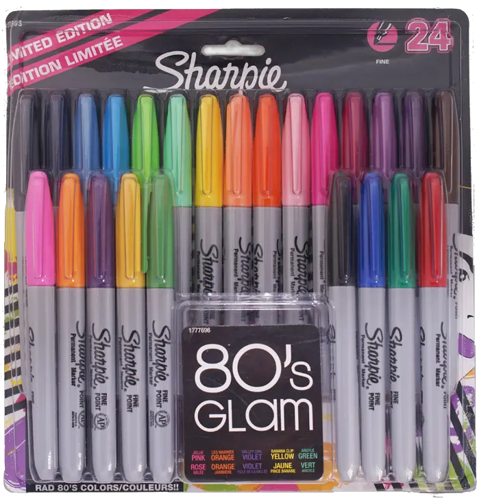  Sharpie 80s Glam Marker 24 Colors Sharpie Pastel Png Sharpie Png