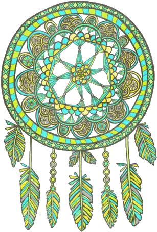  Dream Catcher Green Transparent Png Dreamcatcher Drawing Dream Catcher Transparent Background