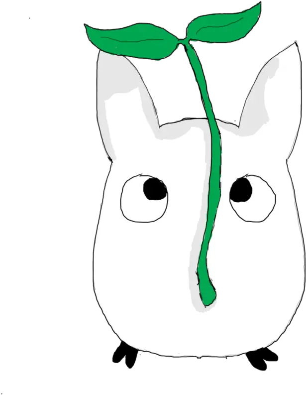  Download White Totoro By Noodlecutie White Totoro With Transparent White Totoro Png Totoro Png