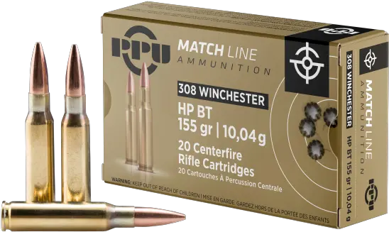  Ppu Ppm3081 Match 308 Win762 Nato 155 Gr Hollow Point Boat Match Line 8mm Mauser Png Bullet Belt Png