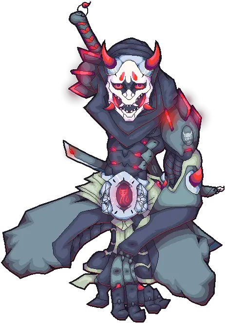  Vector Freeuse Stock Genji Page Doll Oni Mask Fan Art Png Oni Png