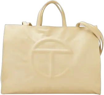  Large Cream Shopping Bag Telfar Cream Shopping Bag Png Shopping Bags Png