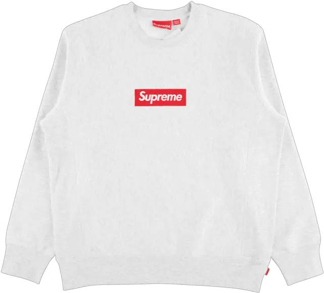  Supreme Box Logo Crewneck Fw18 Heather Png