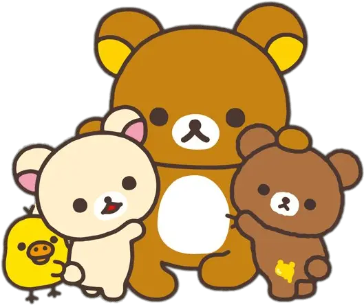  Friends Group Hug Transparent Png Rilakkuma Png Hug Png