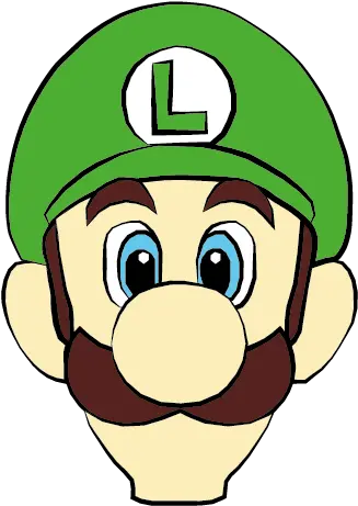  Luigi Drawing Luigi Super Mario Face Png Luigi Head Png