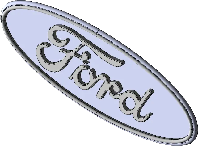  Ford Logo 3d Cad Model Library Grabcad Solid Png Ford Logo Image