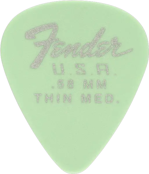  Fender 351 Dura Tone 58 12pack Surf Green Guitar Picks Fender Png Guitar Pick Png