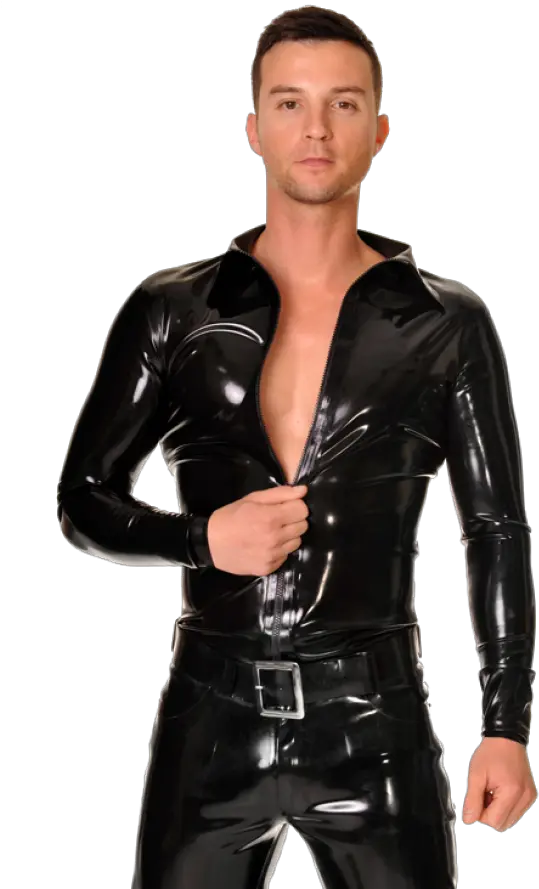  Zipper Shirt Long Sleeves Latex Shirts Png Zipper Transparent