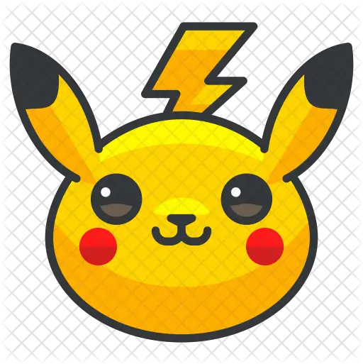  Pikachu Icon Of Colored Outline Style Pikachu Icon Png Pikachu Face Png