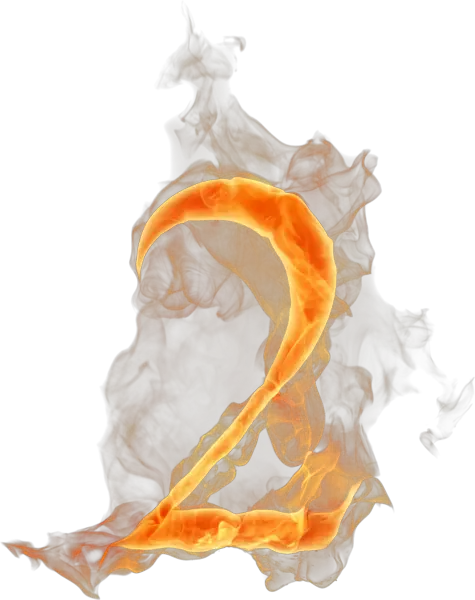  Number 2 Transparent Fire Png Burning Number 2 Number 2 Transparent