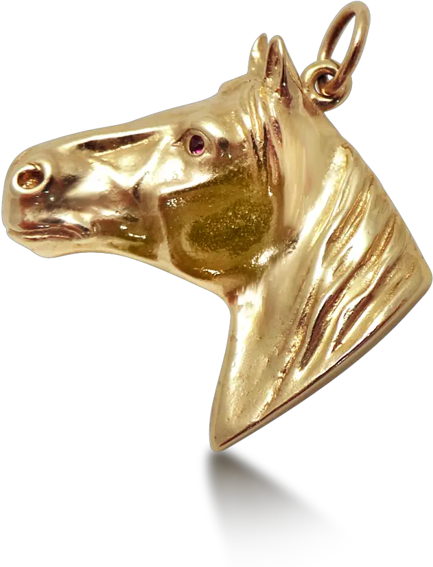  Download A 14k Retro Yellow Gold Horse Solid Png Horse Head Png