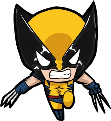  Lol Funny Wolverine Claws Ftestickers Chibi Wolverine Png Wolverine Claws Png