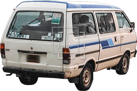  Old White And Blue Van Compact Van Png White Van Png