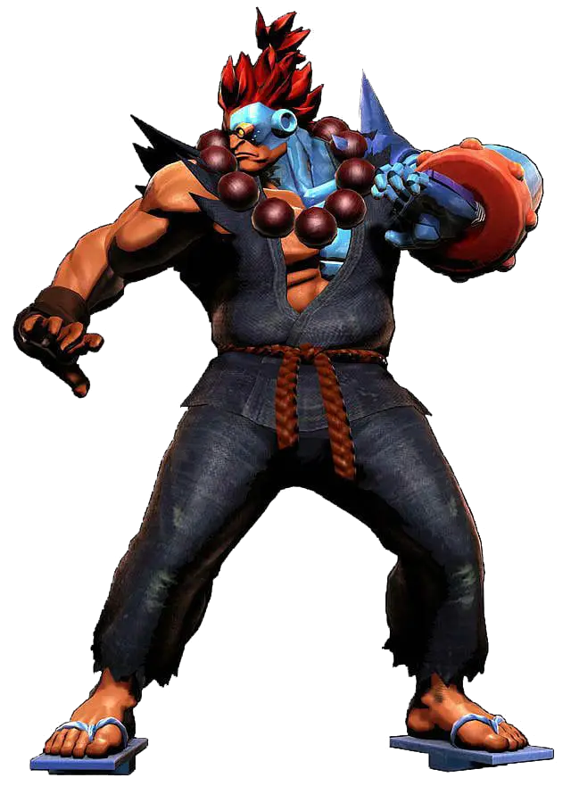  Akuma As He Appears In His Cyber Form Street Fighter Cyber Akuma Png Akuma Png