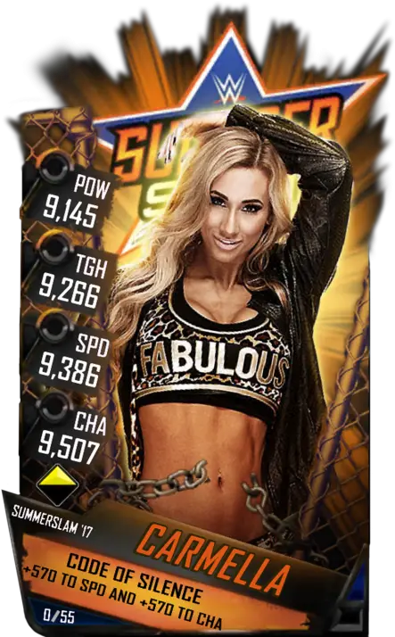  Wwe Supercard Summerslam 17 Cards Charlotte Flair Wwe Supercard Png Carmella Png