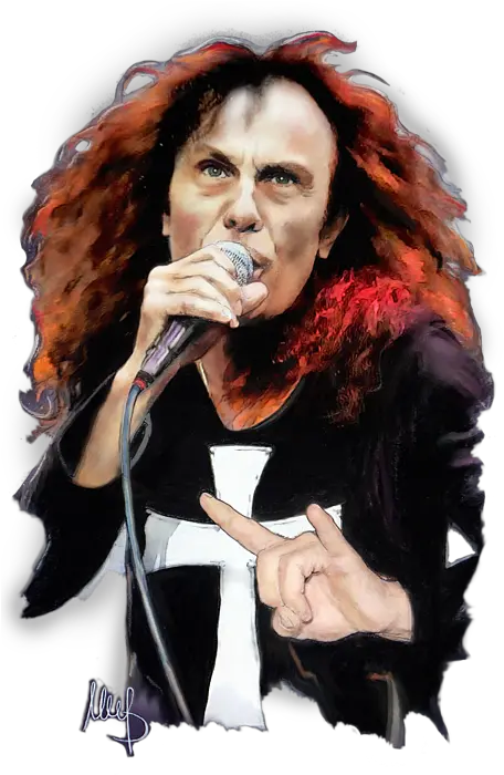  Ronnie James Dio Greeting Card Ronie James Dio Artwork Png Dio Face Png