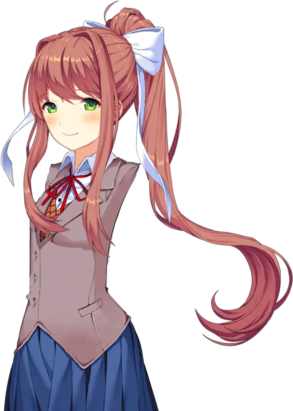  Monika Side Sprite Ddlc Monika Side Sprite Png Monika Png